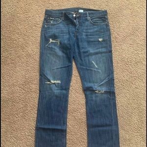 Levi’s irregular 501 ripped jeans